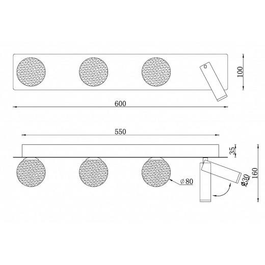 Бра iLedex Telescope W4774-60 SBK
