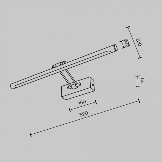 Подсветка для картины Maytoni  MIR267WL-L12CH3K