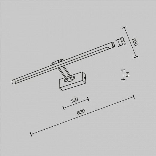 Подсветка для картины Maytoni  MIR267WL-L14CH3K