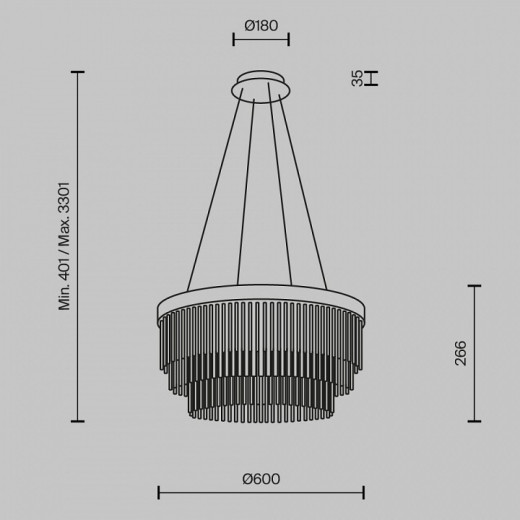 Подвесной светильник Maytoni Trove MOD486PL-L38BSK