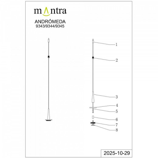 Подвесной светильник Mantra Andromeda 9344