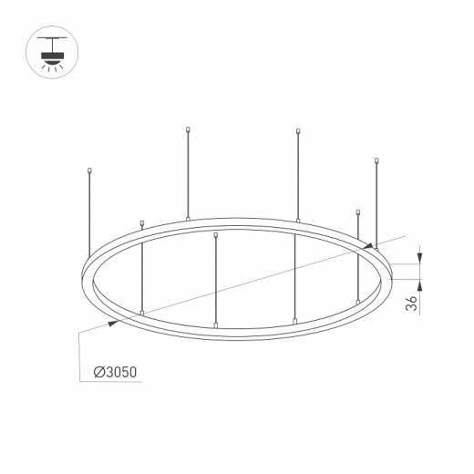 Подвесной светильник Arlight SP-LINE 034077(2)