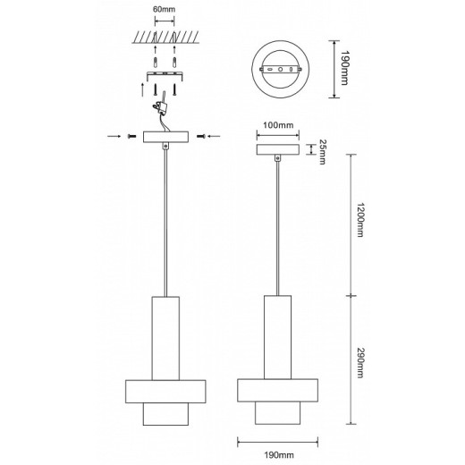 Подвесной светильник ST-Luce Pietra SL1210.503.01