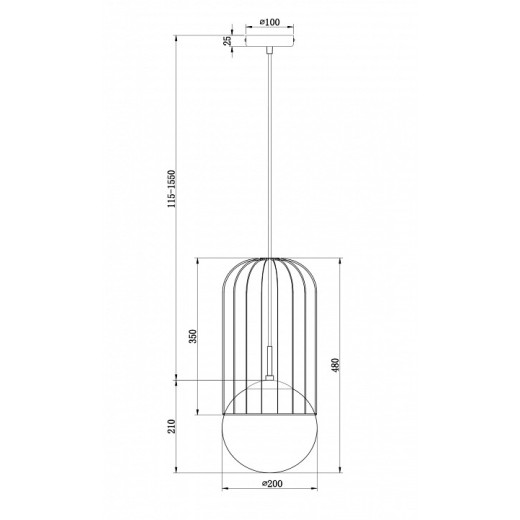 Подвесной светильник Maytoni Telford P363PL-01G