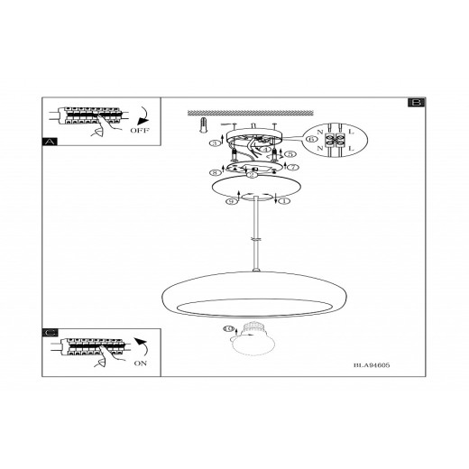 Подвесной светильник Eglo Mogano 1 94606