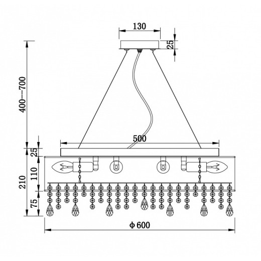Подвесной светильник Maytoni Manfred MOD600PL-10W