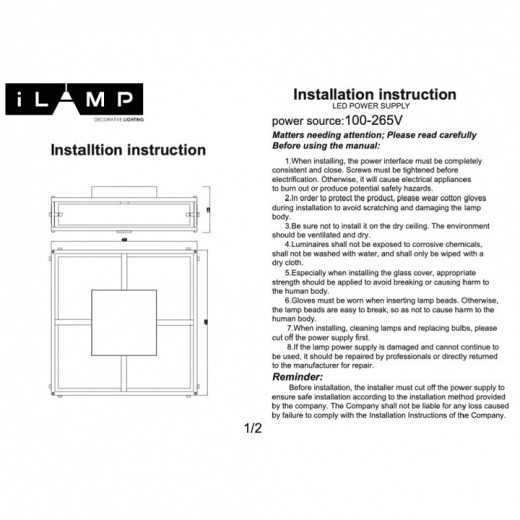 Подвесной светильник iLamp DICE 901X-4 CR