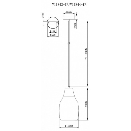 Подвесной светильник Moderli Adalina V11842-1P