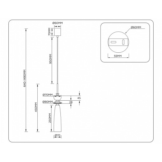 Подвесной светильник Ambrella Light LH LH75365