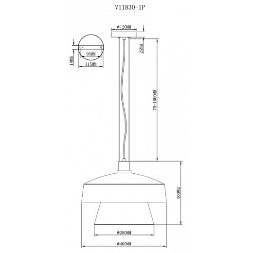 Подвесной светильник Moderli Takoma V11830-1P