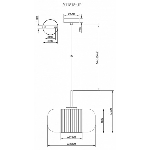 Подвесной светильник Moderli Ember V11818-1P