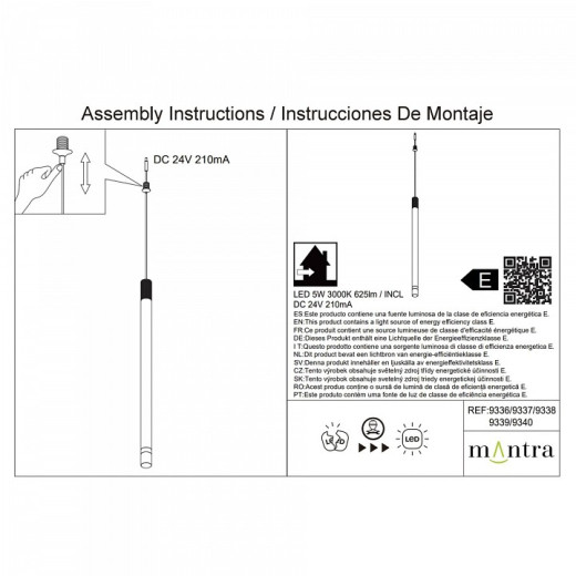 Подвесной светильник Mantra Moana 9340