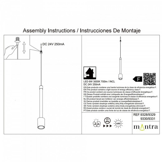 Подвесной светильник Mantra Fugaz 9331