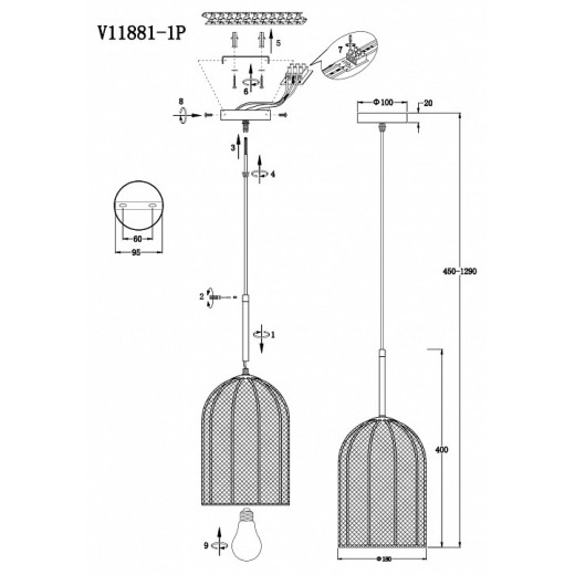Подвесной светильник Moderli Yarn V11881-1P