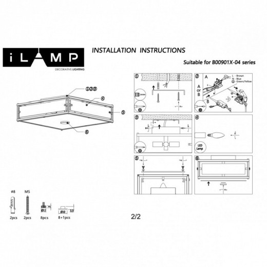 Подвесной светильник iLamp DICE 901X-4 CR