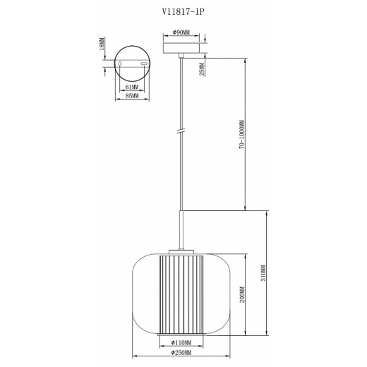 Подвесной светильник Moderli Ember V11817-1P