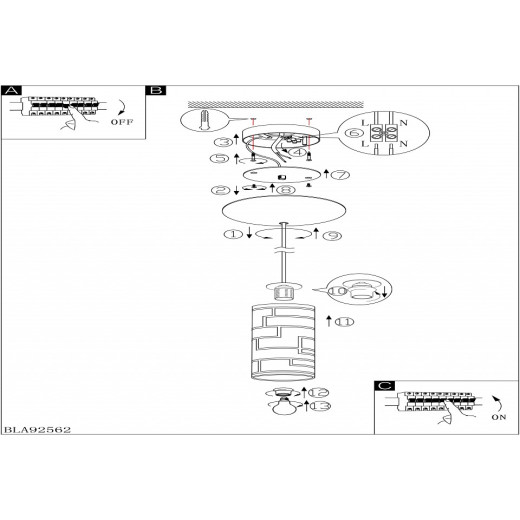 Подвесной светильник Eglo Bayman 92562