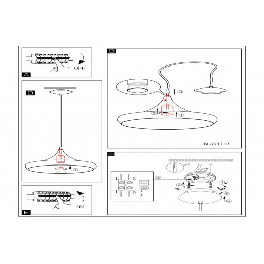 Подвесной светильник Eglo Coretto 2 94742