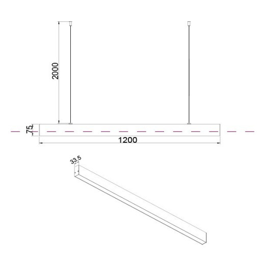 Подвесной светильник Maytoni Technical Vinder P051PL-L40B4K