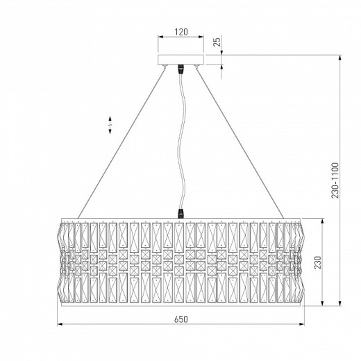 Подвесной светильник Eurosvet Lory 10125/8 золото/прозрачный хрусталь Strotskis Smart
