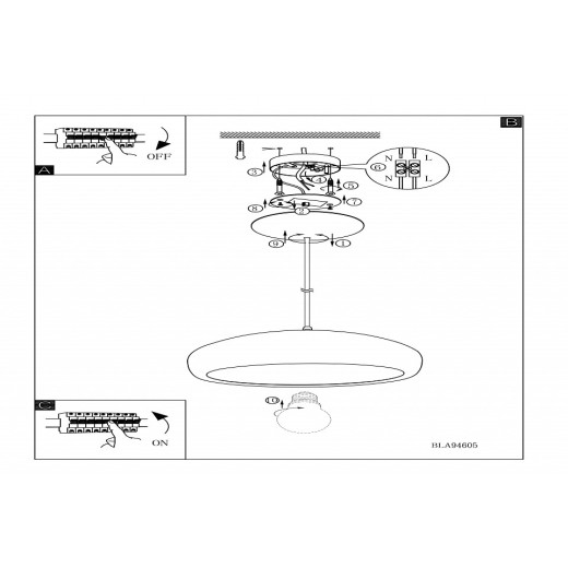 Подвесной светильник Eglo Mogano 1 94605