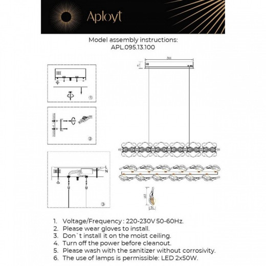 Подвесной светильник Aployt Fifi APL.095.13.100