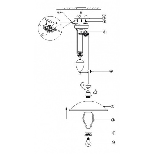 Подвесной светильник Globo Sassari 6905Z