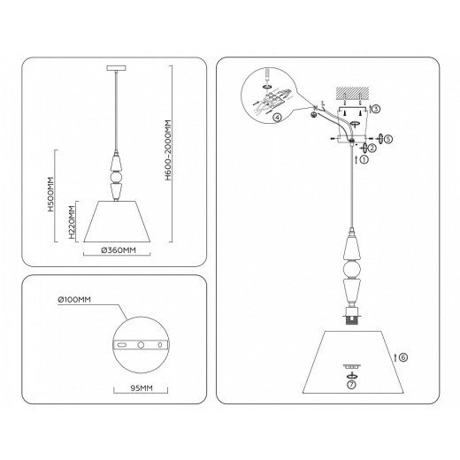 Подвесной светильник Ambrella Light LH LH75250