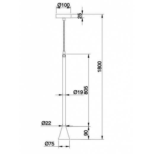 Подвесной светильник Maytoni Technical Arrow P064PL-01W