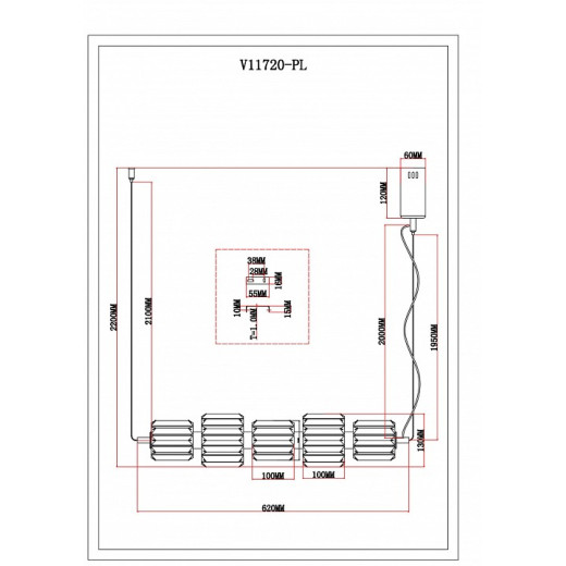 Подвесной светильник Moderli Prismique V11720-PL