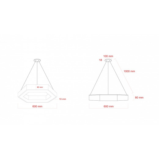 Подвесной светильник Эра Hexagon Б0058880