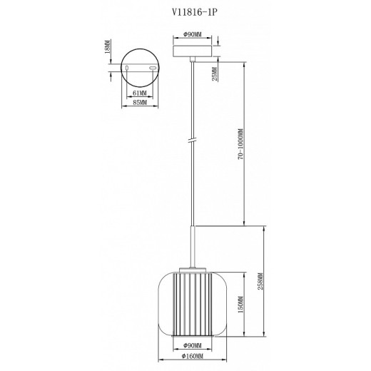 Подвесной светильник Moderli Ember V11816-1P