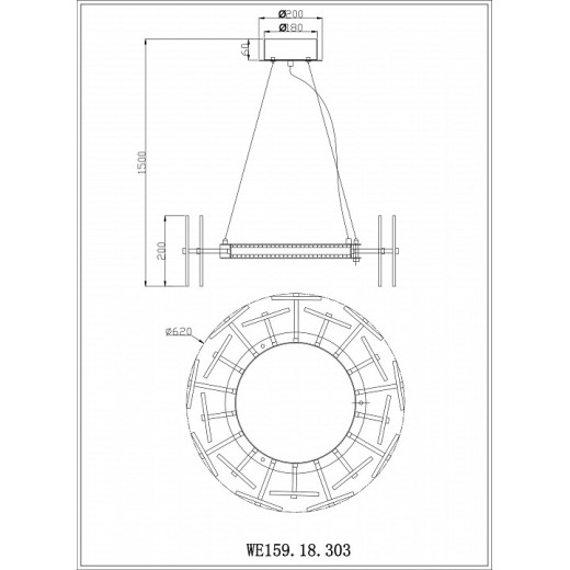 Подвесной светильник Wertmark Nicola WE159.18.303