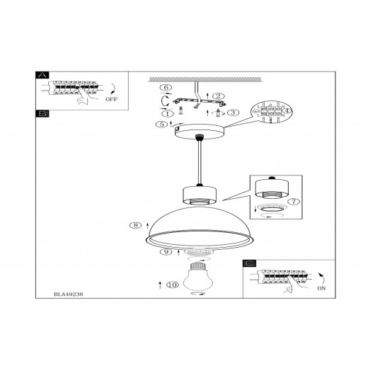 Подвесной светильник Eglo Truro 1 49238