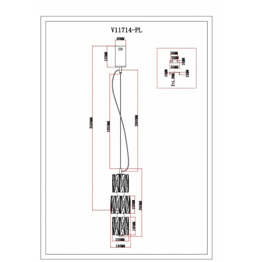 Подвесной светильник Moderli Prismique V11714-PL