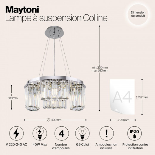 Подвесной светильник Maytoni Colline MOD083PL-04CH