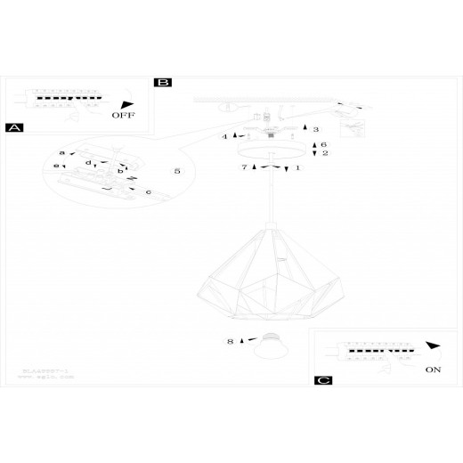 Подвесной светильник Eglo ПРОМО Carlton 1 49997