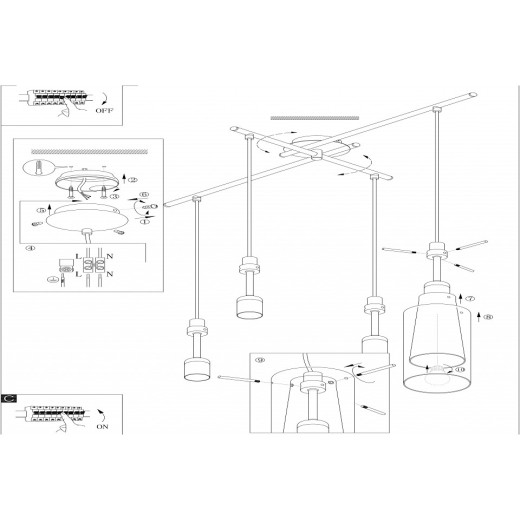 Подвесной светильник Eglo Pinto Nero 90306