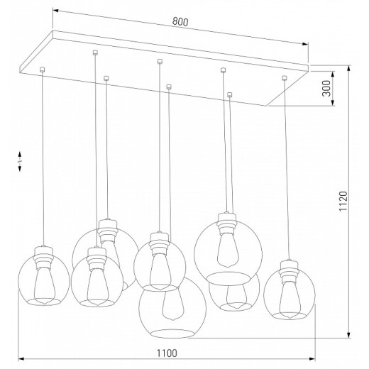 Подвесной светильник TK Lighting Cubus 4113 Cubus Graphite
