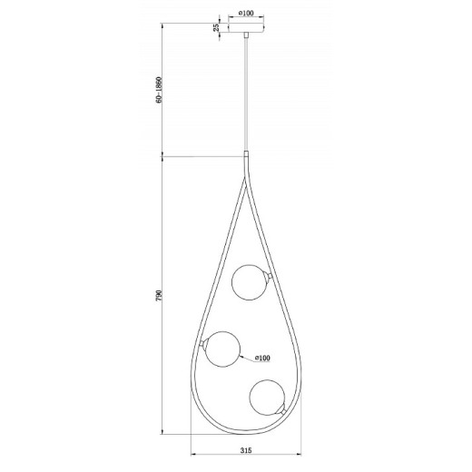 Подвесной светильник Freya Perlina FR4005PL-03B2
