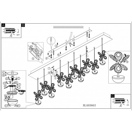 Подвесной светильник Eglo Pianopoli 93663