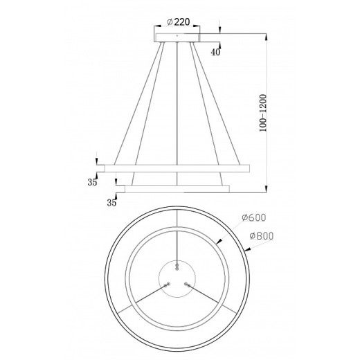 Подвесной светильник Maytoni Rim MOD058PL-L74B4K