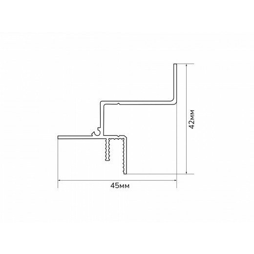 Профиль встраиваемый SWG PRO ARC FGC-20-WH-2