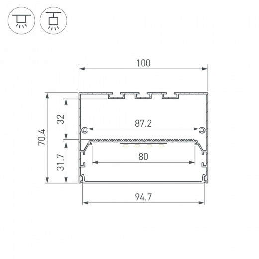 Профиль накладной Arlight POWER 049944