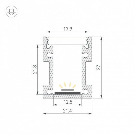 Профиль встраиваемый Arlight FLOOR 060246