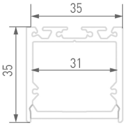Профиль накладной DesignLed LS 00-00019906