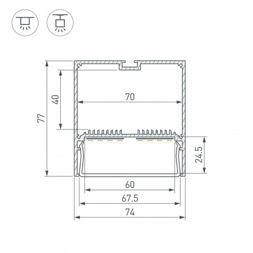Профиль накладной Arlight LINE 059813