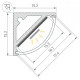 Профиль накладной угловой внутренний Arlight SL-KANT 061356