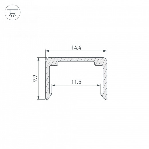 Профиль накладной Arlight WPH-FLEX 062505