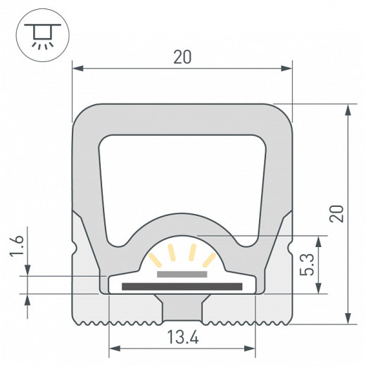 Профиль накладной гибкий Arlight WPH-FLEX 062835